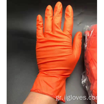 6mil υφή γάντι Diamond Orange Advance Nitrile Glove